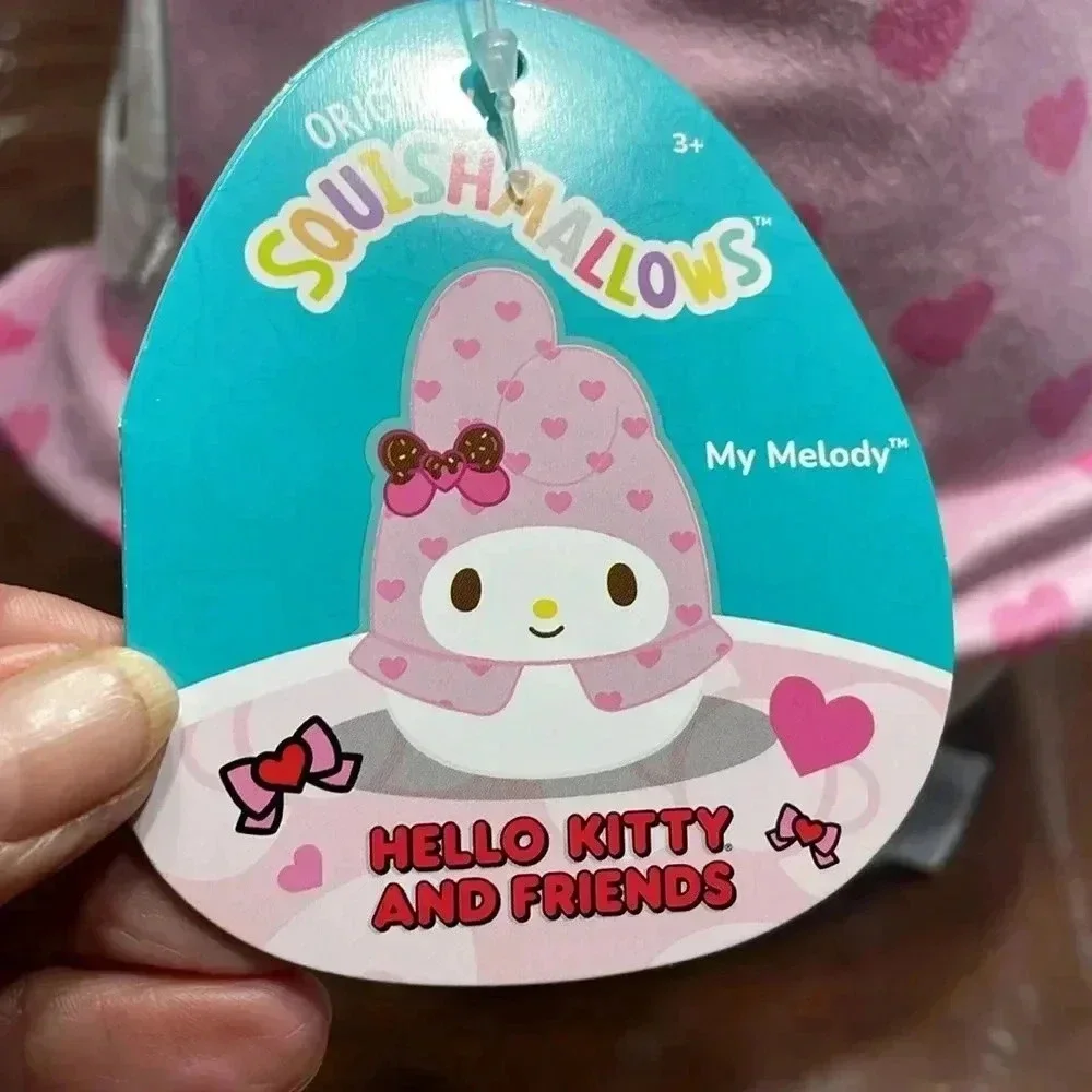Squishmellow Sanrio hello kitty my melody pink heart 8”